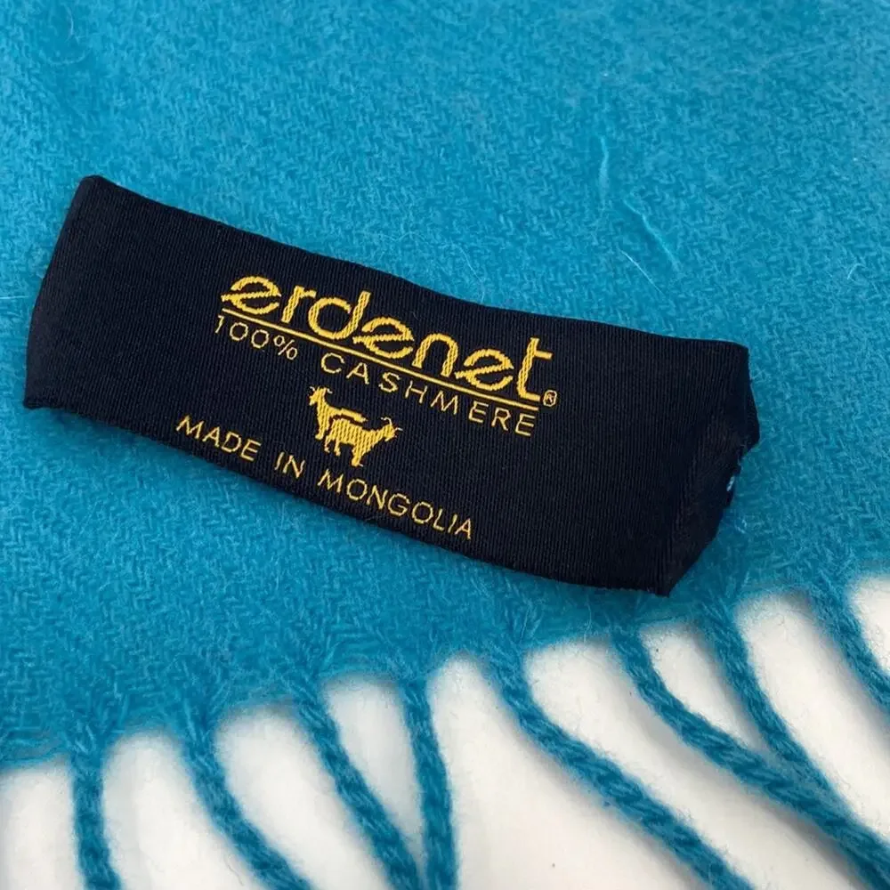 Erdenet cashmere blue scarf